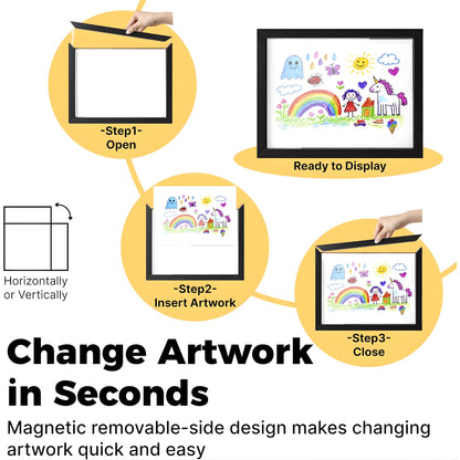 Art Frame A4 – Magnetic Front Opening Artwork Display Frame