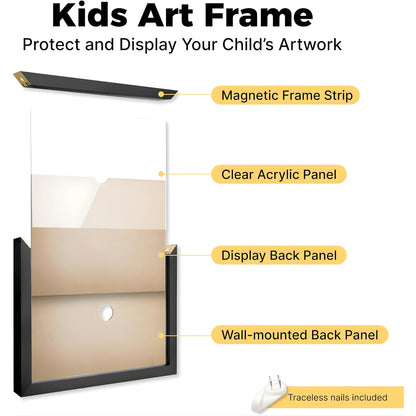 Art Frame A4 – Magnetic Front Opening Artwork Display Frame