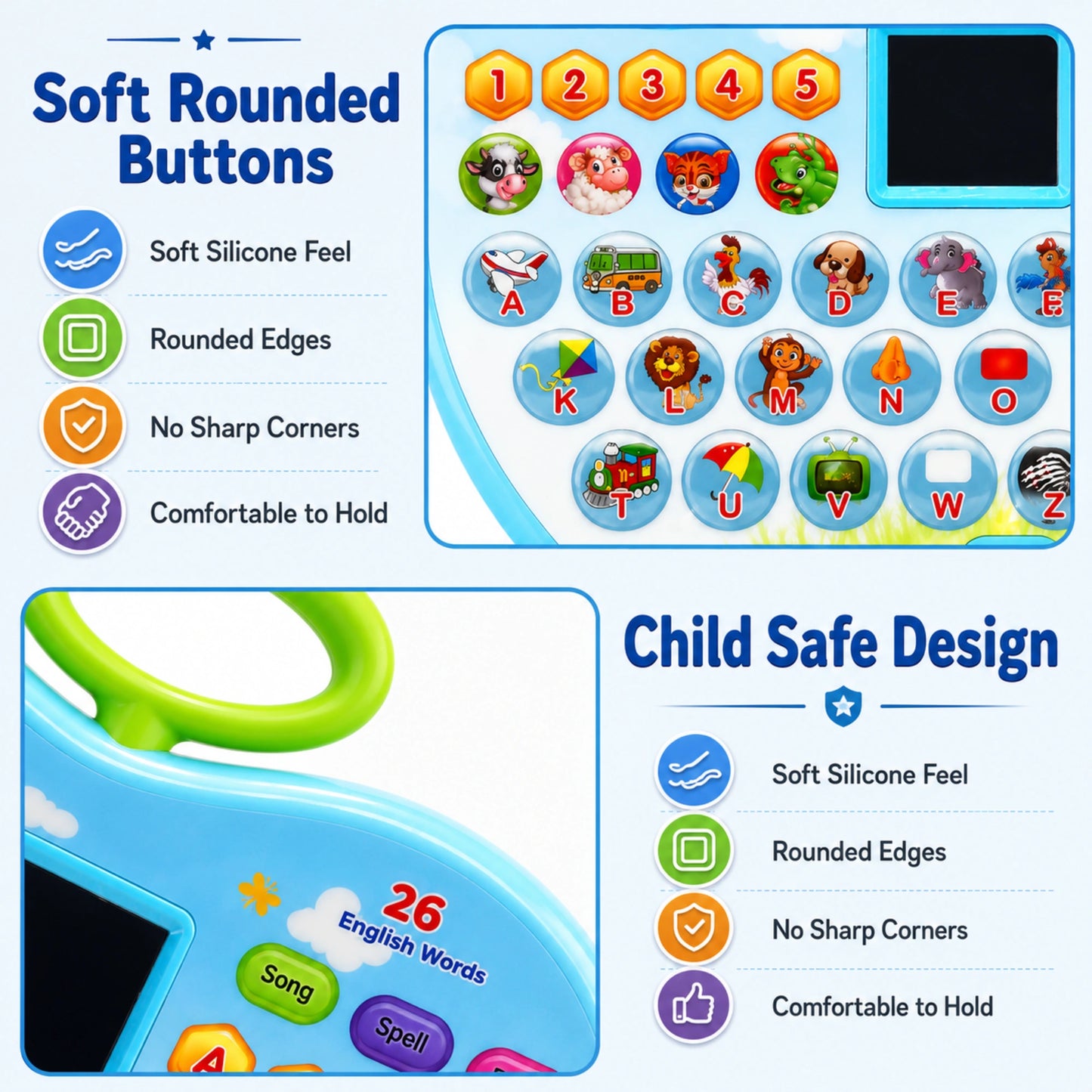 Apple Shaped Educational Learning Pad