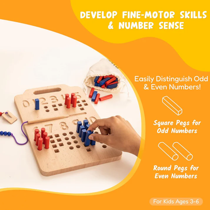 Counting Peg Board - Number & Letter Tracing Board