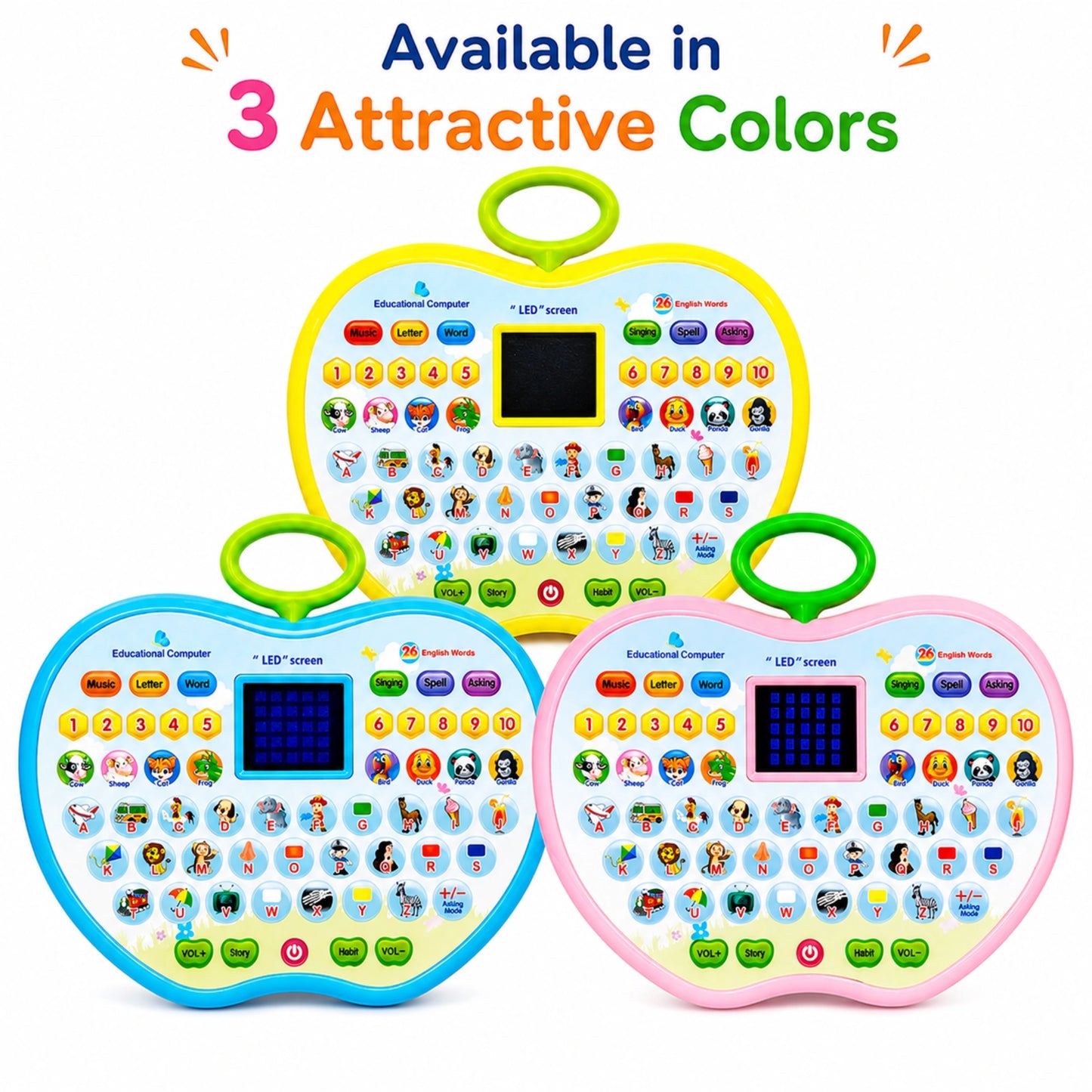 Apple Shaped Educational Learning Pad