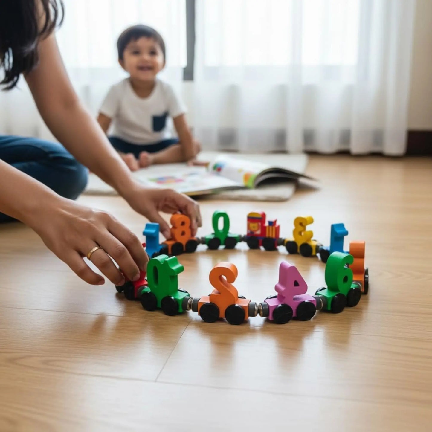 Wooden Number Train Toy