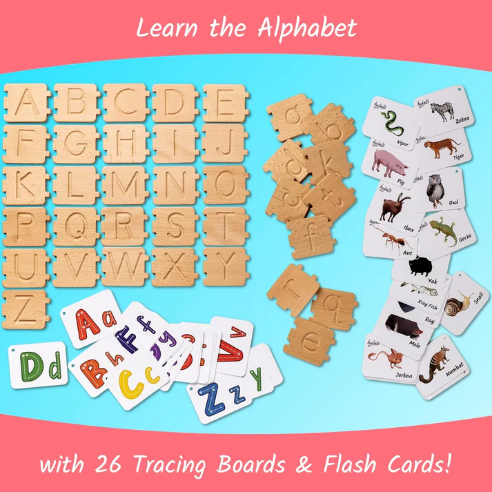 Alphabet Learning Toy with Writing Tray