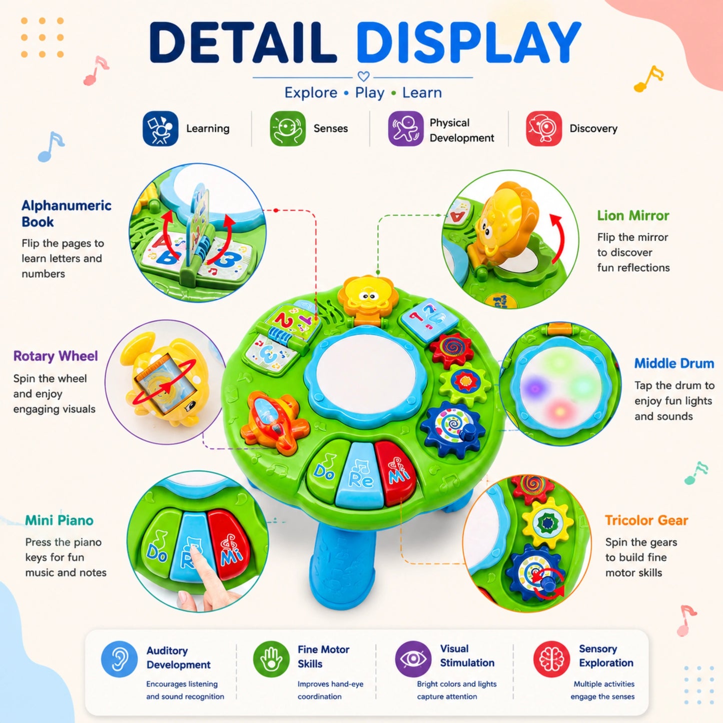Multi-Activity Musical Learning Table