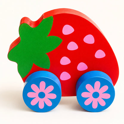 Wooden Fruit Cars Toy Set