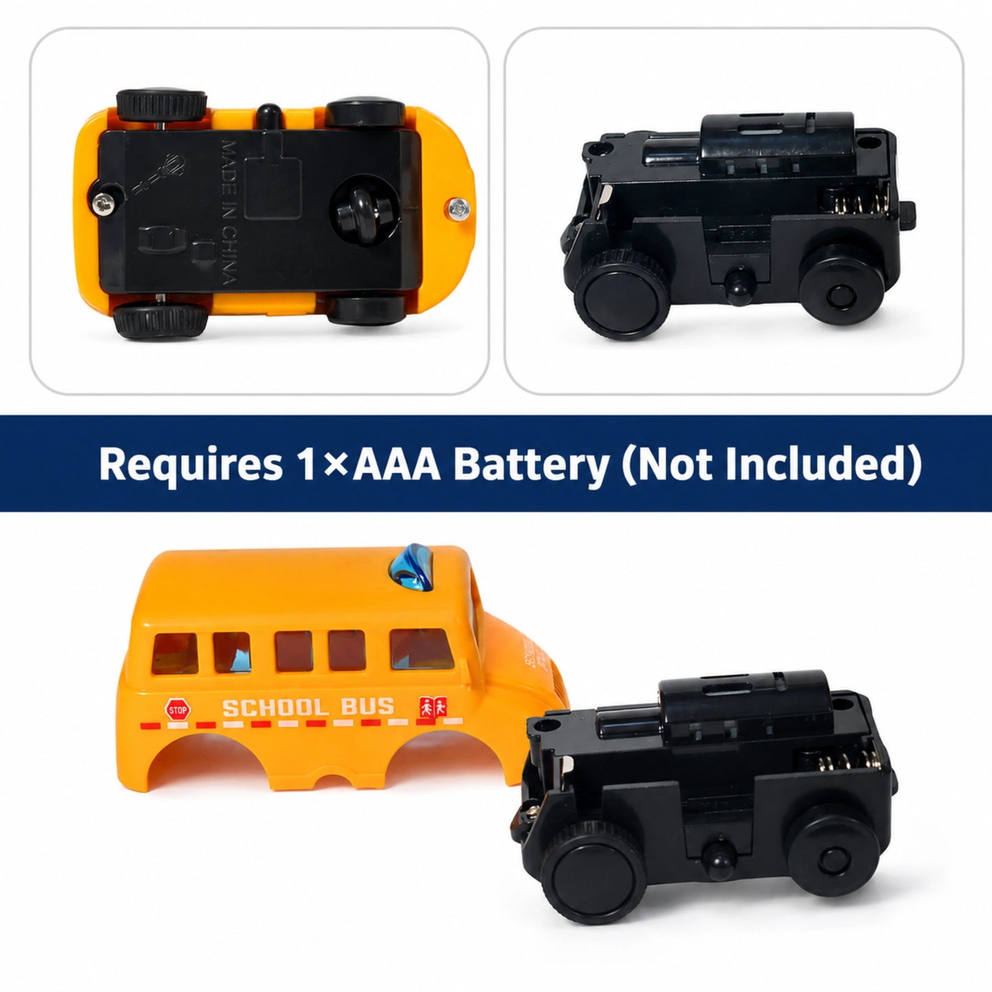 Magnetic School Bus Race Track Toy