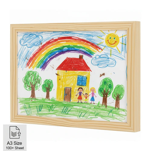 Kids Artwork Display & Storage Frame - A3