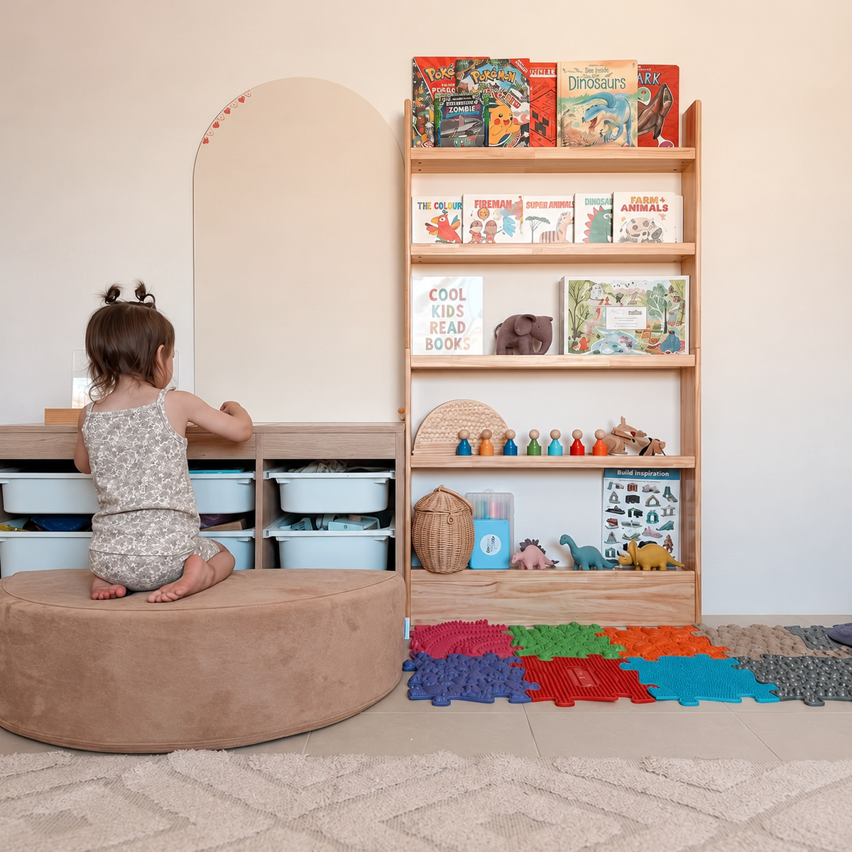 Front-Facing Bookshelf, 5 Tier, 80cm