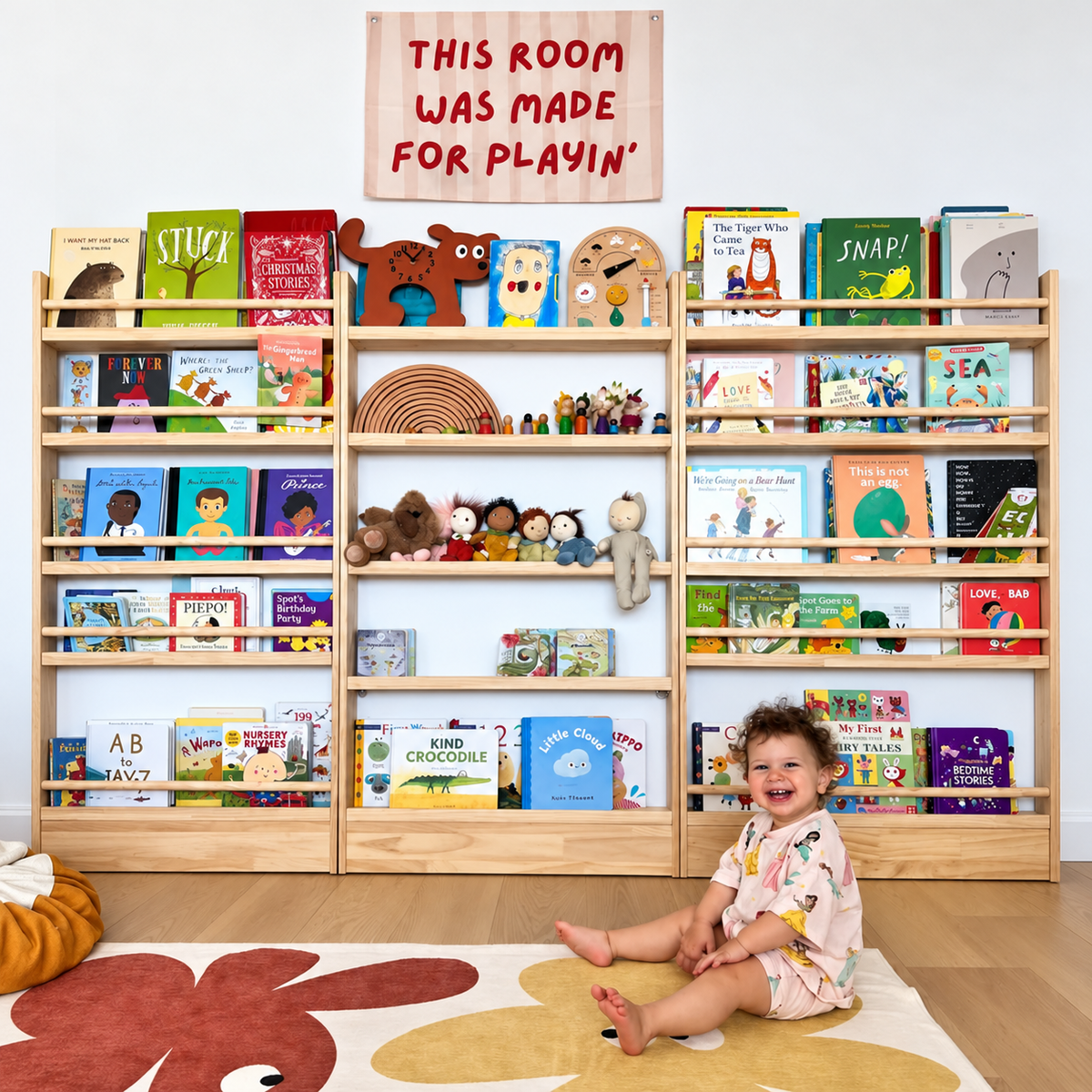 Front-Facing Bookshelf, 5 Tier, 80cm