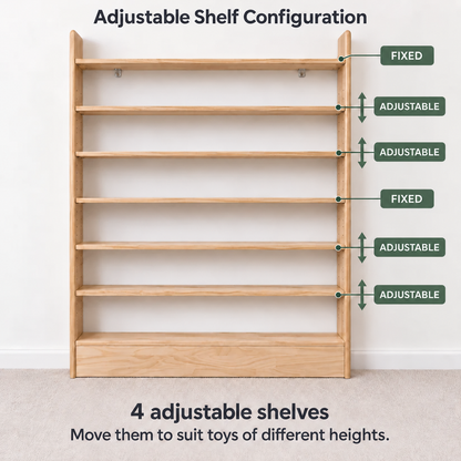 Slim-Line Toy Shelf, 7 Tier