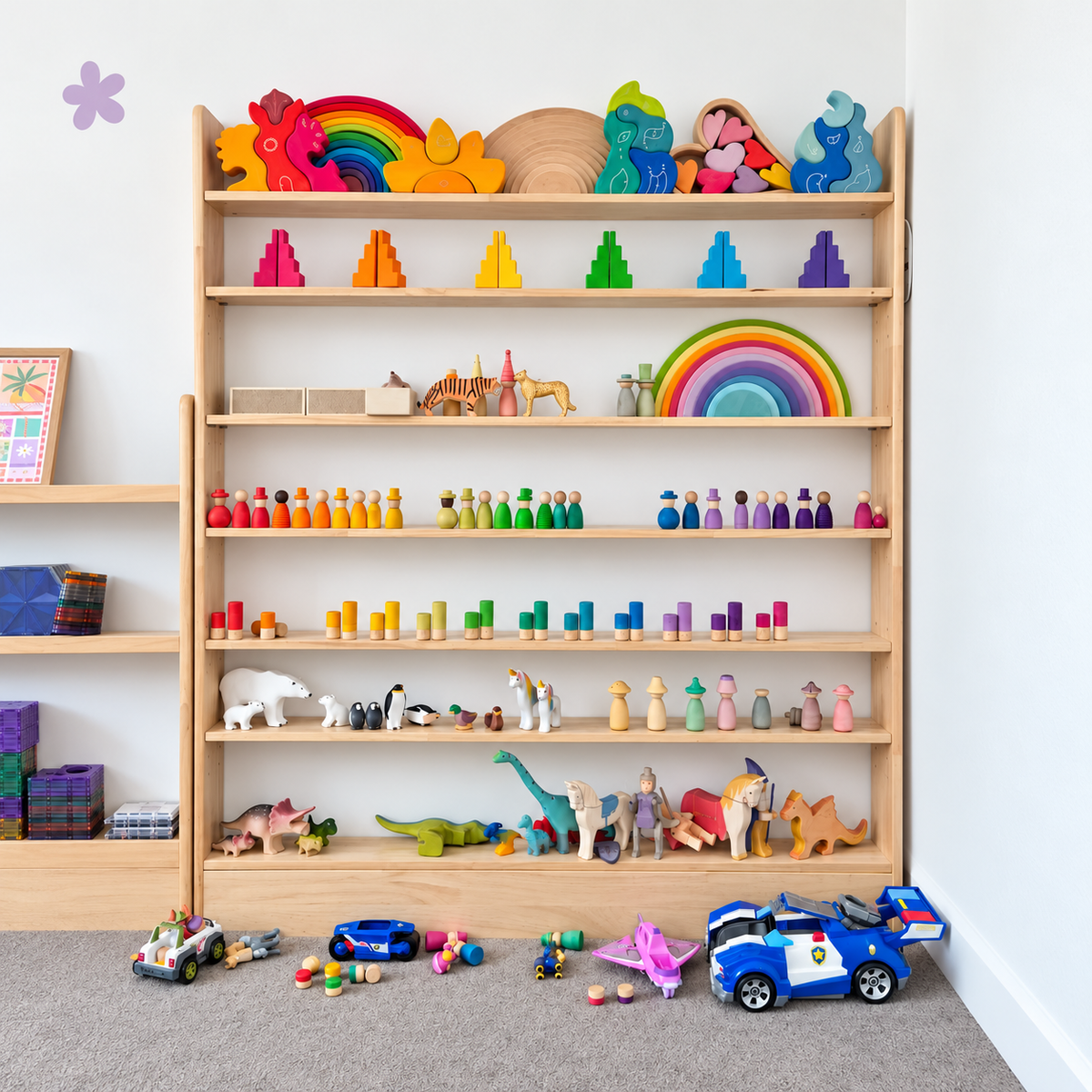 Slim-Line Toy Shelf, 7 Tier