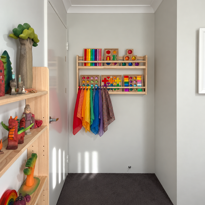 Front-Facing Wall Bookshelf, 2 Tier