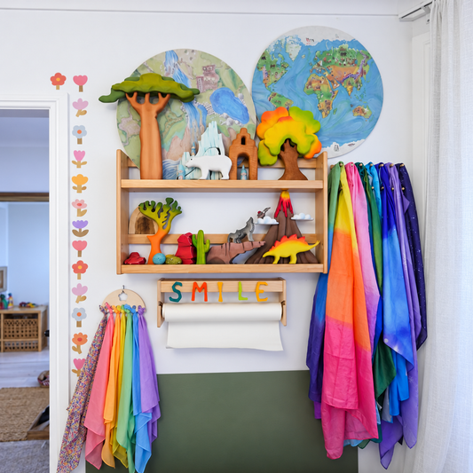 Front-Facing Wall Bookshelf, 2 Tier