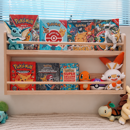 Front-Facing Wall Bookshelf, 2 Tier
