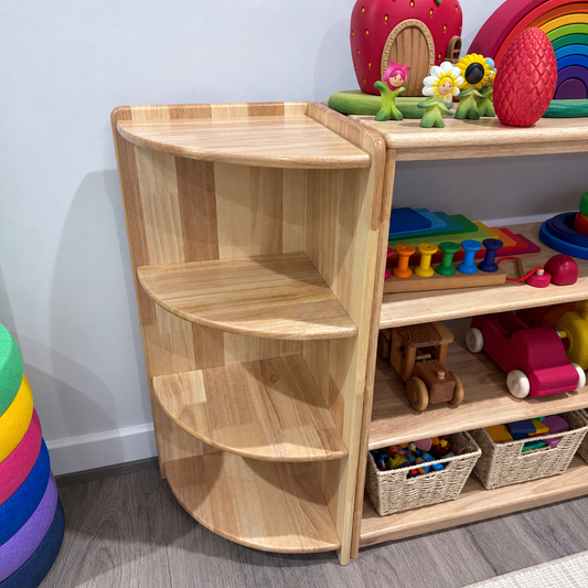 Open-Ended Corner Toy Shelf, 4 Tier