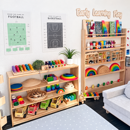 Open-Ended Toy Shelf, 4 Tier