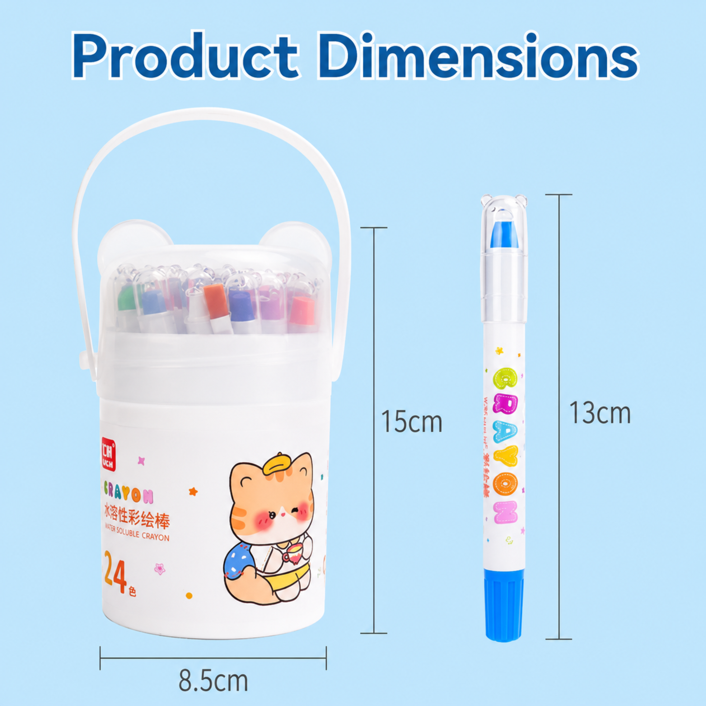 Color Twist Crayons Set with Storage Bucket
