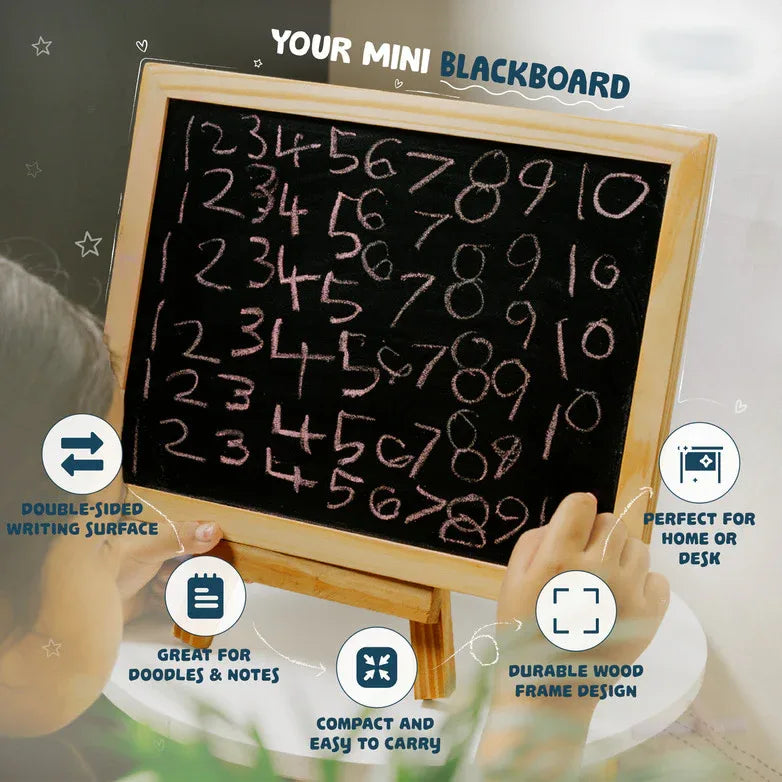 Wooden Double Sided Blackboard Slate