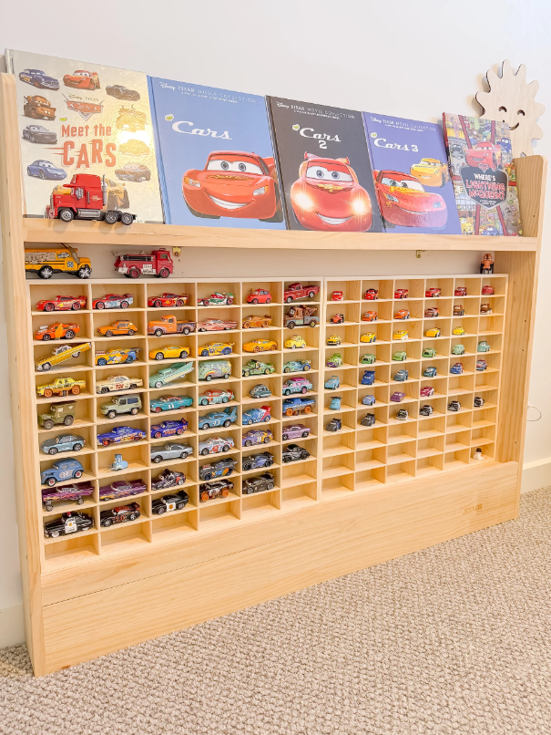 Wooden Diecast Display Rack, 60 Slots, 1:64