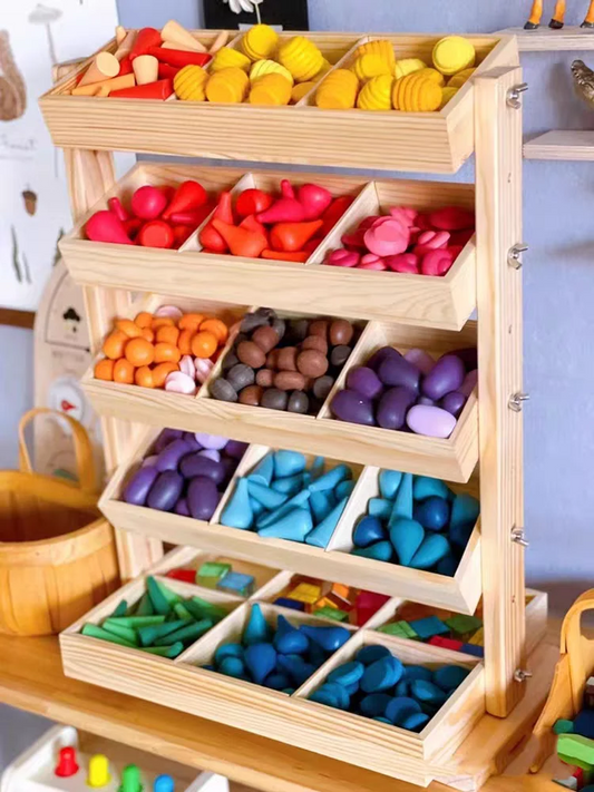 Adjustable Loose Parts Display Organizer, 5 Tier