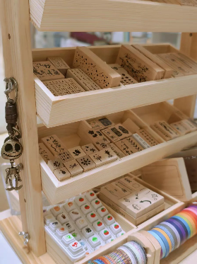 Adjustable Loose Parts Display Organizer, 5 Tier