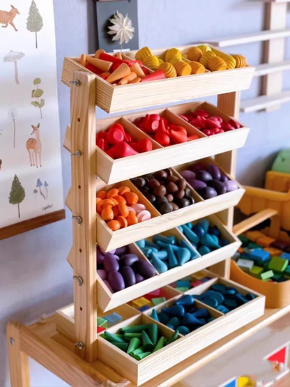 Adjustable Loose Parts Display Organizer, 5 Tier