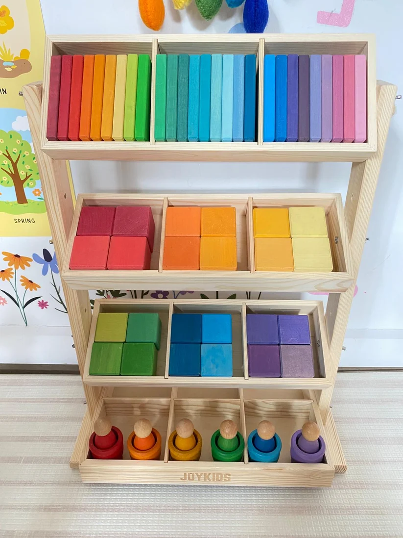 Adjustable Loose Parts Display Organizer, 5 Tier