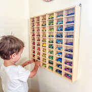 Wooden Diecast Display Rack, 60 Slots, 1:64