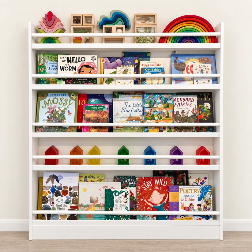 Front-Facing Bookshelf, 5 Tier, 120cm