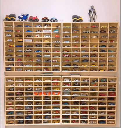 Wooden Diecast Display Rack, 60 Slots, 1:64