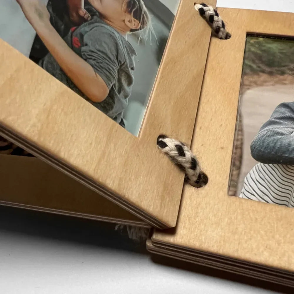 Wooden photo book