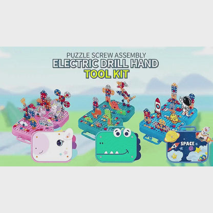 Dinosaur Electric Drill Construction Toy Set