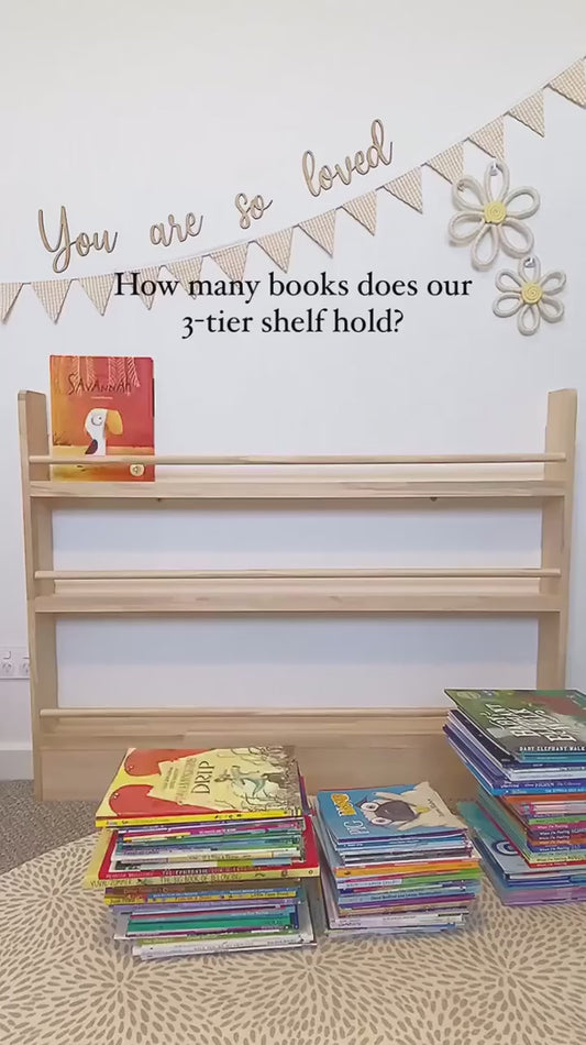 Front-Facing Bookshelf, 3 Tier