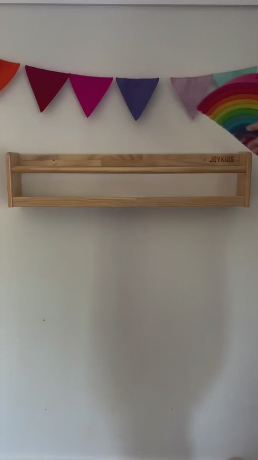 Front-Facing Wall Bookshelf, 1 Tier