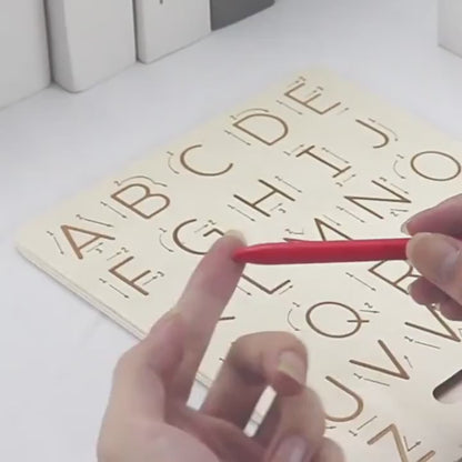Wooden Alphabet Double Sided  Tracing Board