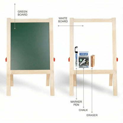 Wooden Double-Sided Small Easel Board for Kids