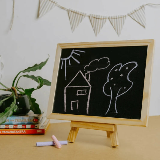 Wooden Double Sided Blackboard Slate