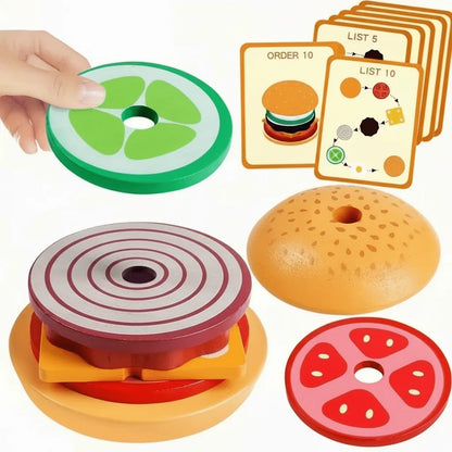 Wooden Burger Sorting & Stacking