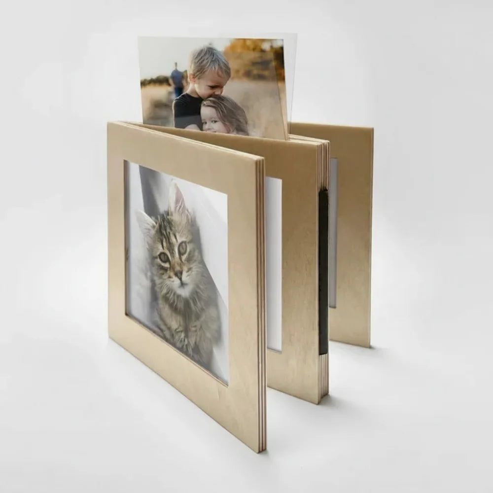 Wooden photo book